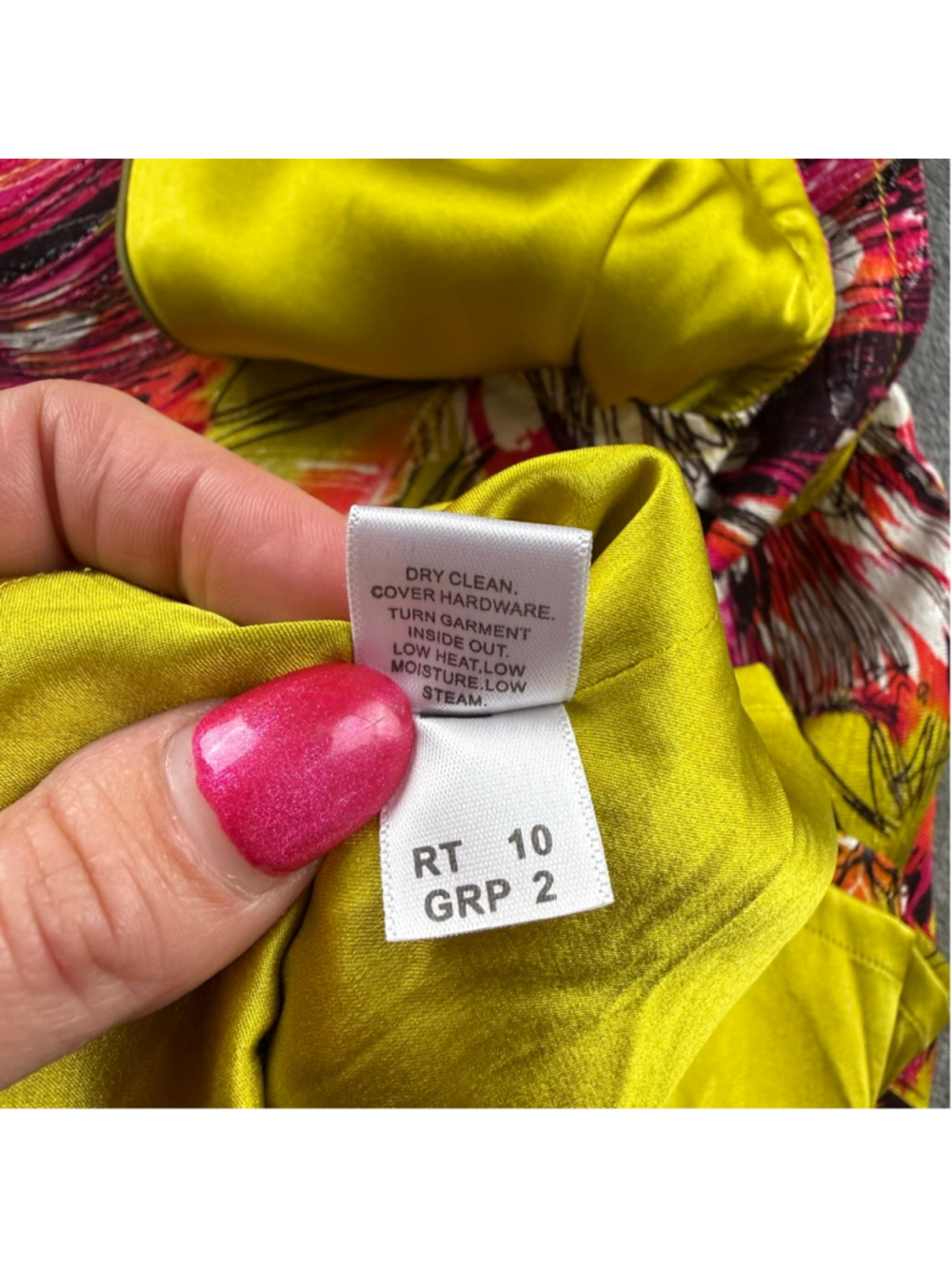 St John Dress 12 Silk Metallic Floral Sheath Luxury Resort Coastal Pink Yellow - Picture 8 of 16